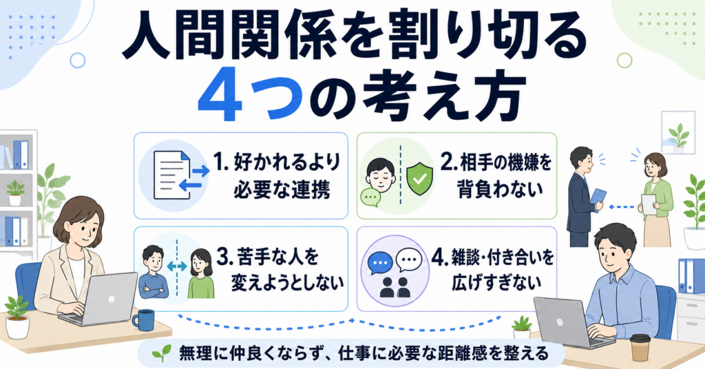 職場の人間関係を割り切るための考え方