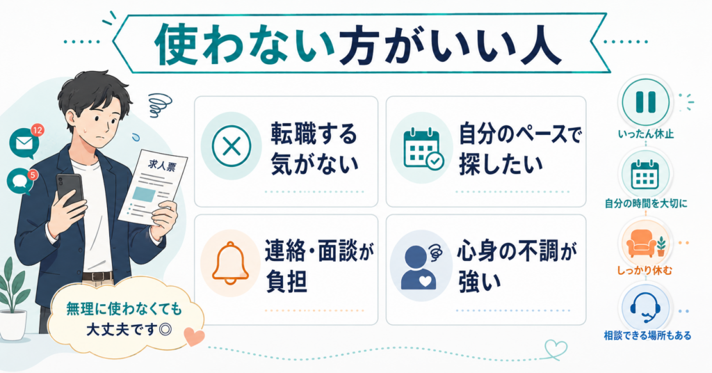 転職エージェントを使わない方がいい人