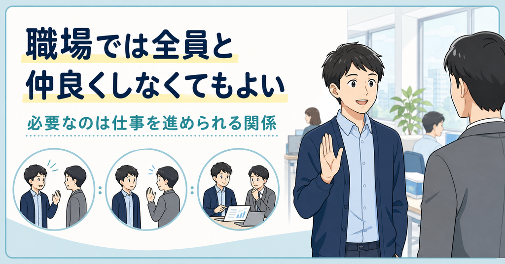 職場では全員と仲良くする必要はない