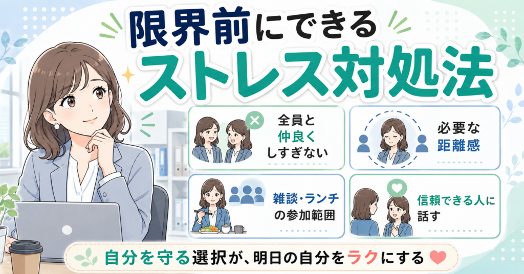 限界前にできる職場の人間関係ストレス対処法