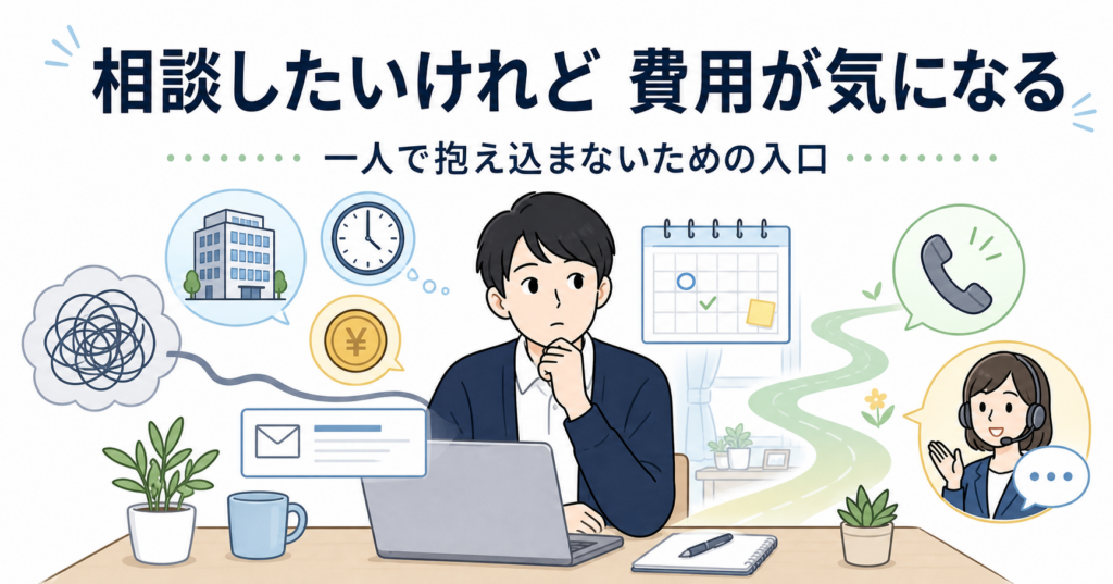 費用が気になり相談をためらっていた
