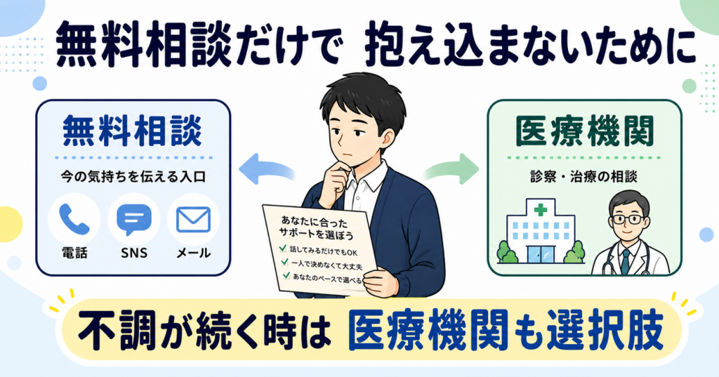 無料相談だけで抱え込まないために