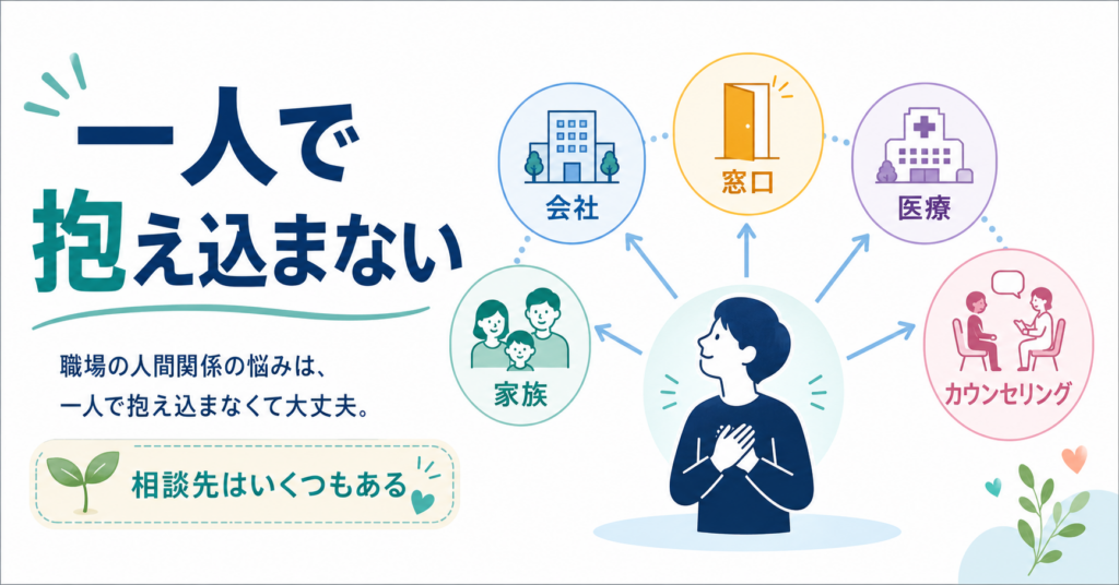 人間関係の悩みは、相談先を分けると抱え込みにくくなる