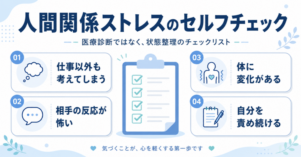 人間関係ストレスを確認するセルフチェック