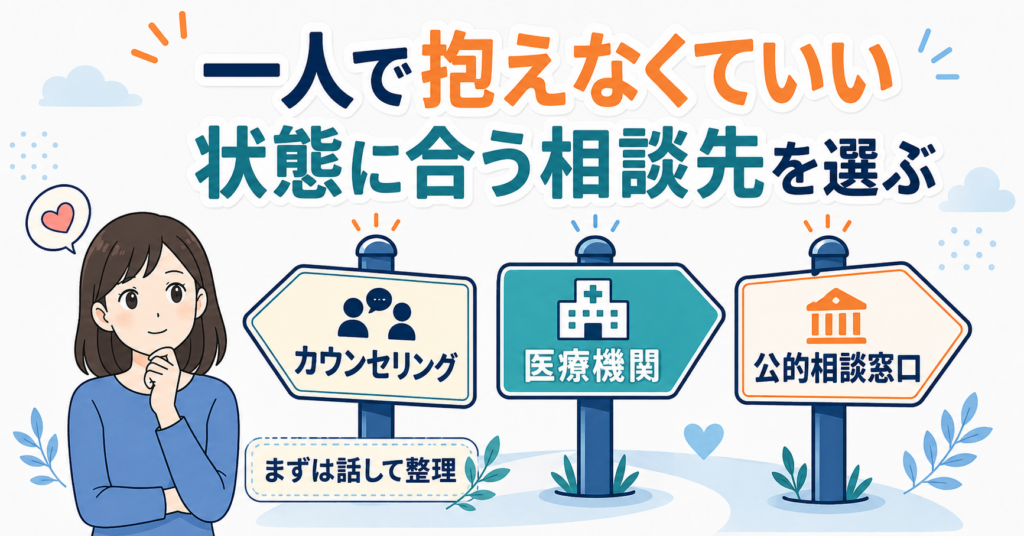 人間関係の悩みを一人で抱えなくてもよい