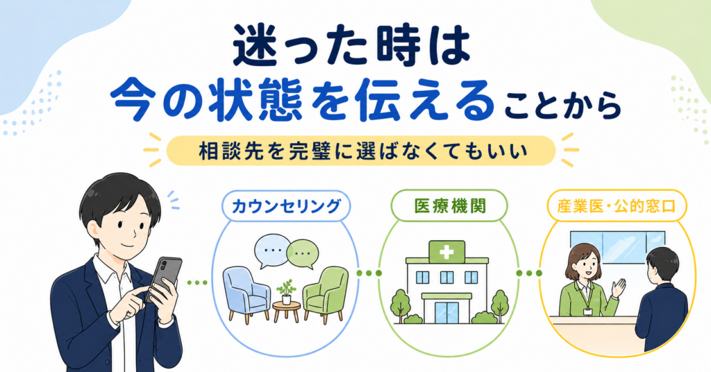 迷った時は今の状態を伝えることから始めてもよい