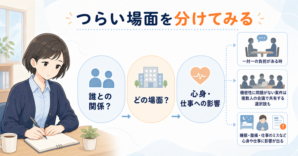 人間関係が原因で仕事に行きたくない時は「つらい場面」を分ける