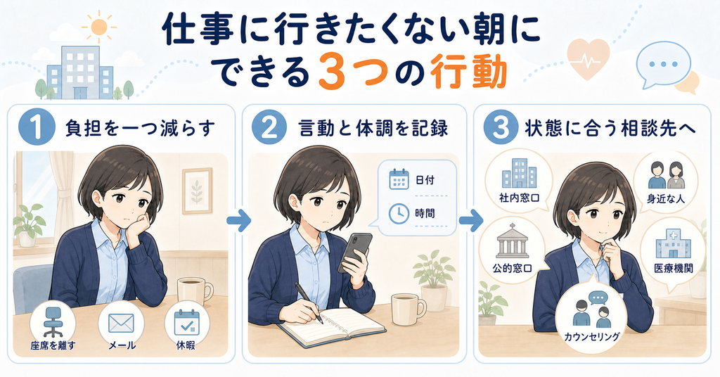 人間関係で仕事に行きたくない朝にできる3つの行動