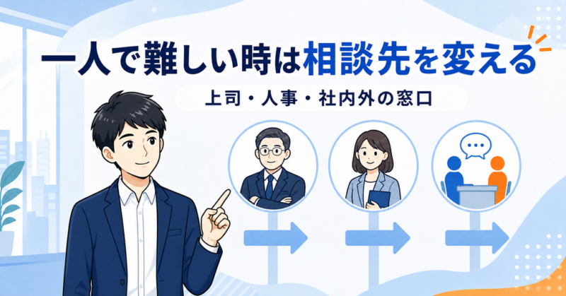 職場の人間関係を一人で改善できない時の相談先