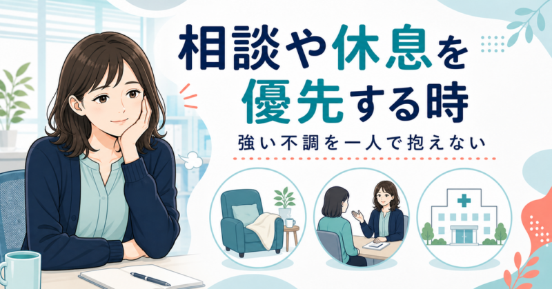 メンタルを鍛えるより相談や休息を優先したい時の選択肢