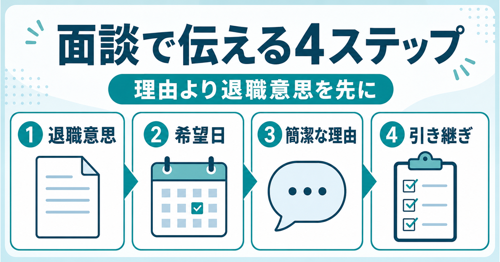 上司へ退職理由を伝える面談の4ステップ