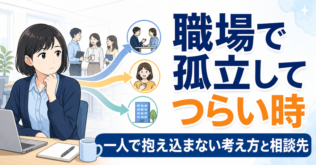 職場で孤立してつらい時｜一人で抱え込まない考え方と相談先