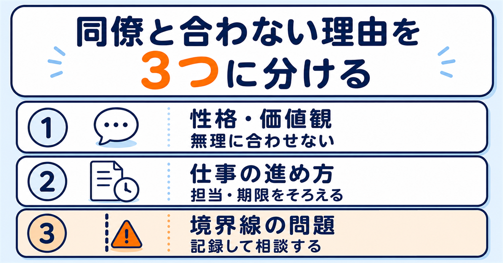 同僚と合わないストレスは「仲の悪さ」だけではない