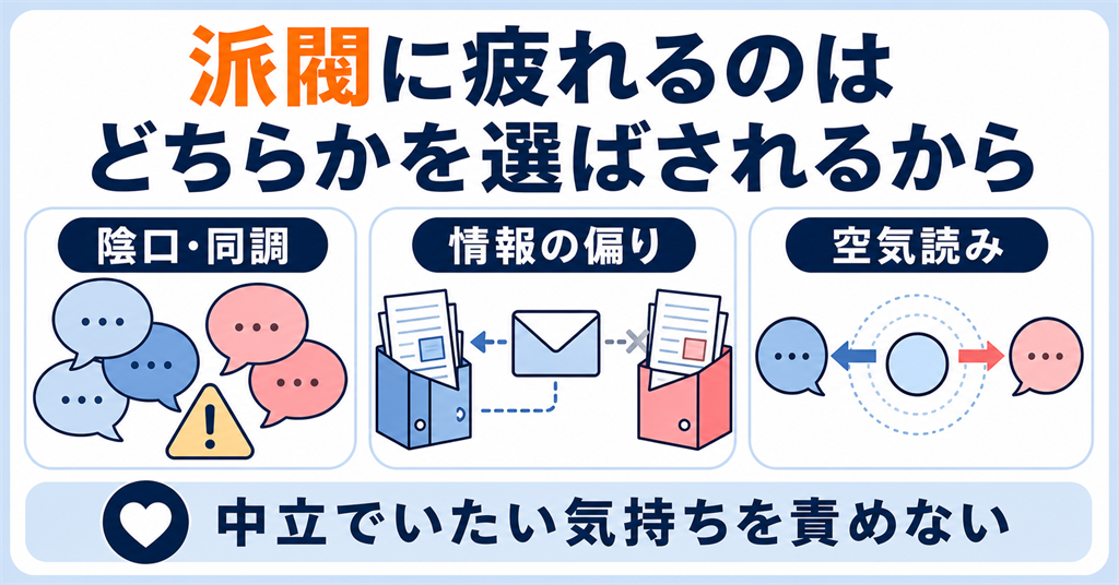 職場の派閥に疲れるのは「どちらかを選ばされる」から