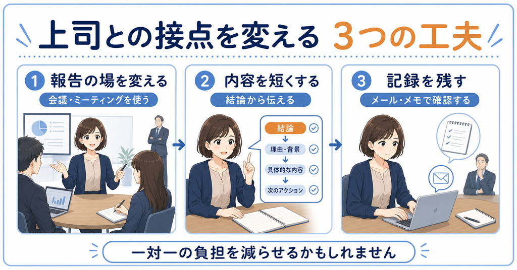 上司と合わないストレスを減らす接点の作り方