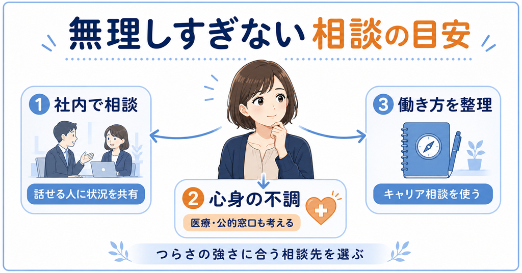 無理しすぎないために、相談や転職を考える目安