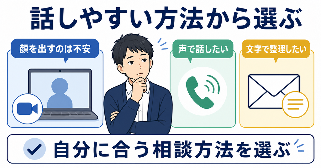 職場の人間関係がつらい時は、話しやすい方法から選んでみる