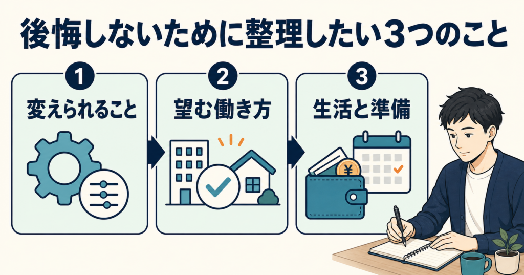 人間関係で仕事を辞めて後悔しないために整理したい3つのこと