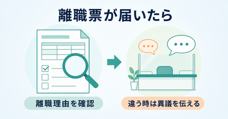 離職票の離職理由を確認し違う場合は異議を伝える手順