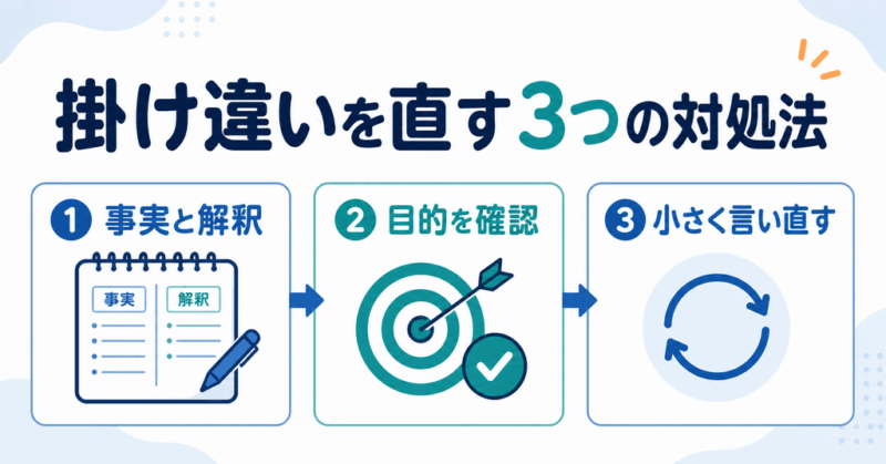 人間関係のボタンの掛け違いを直す3つの対処法