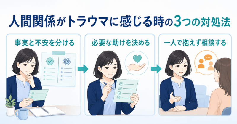 人間関係がトラウマに感じる時の無理をしない3つの対処法