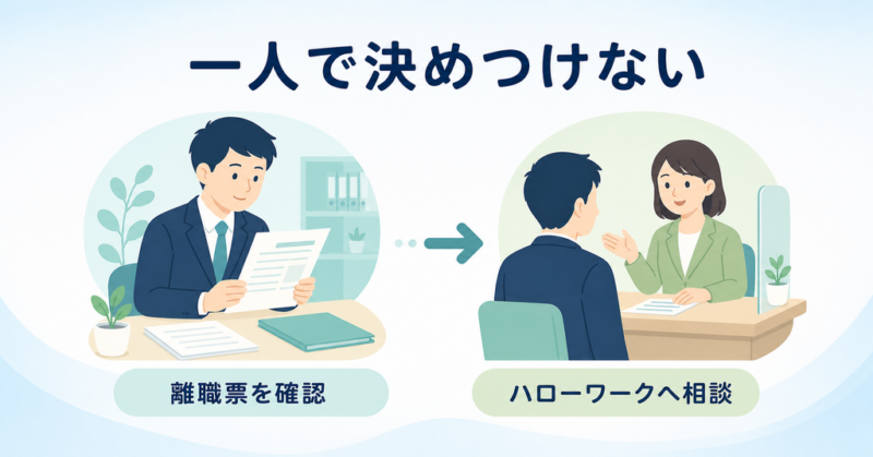 離職票を確認し一人で決めつけずハローワークへ相談する流れ